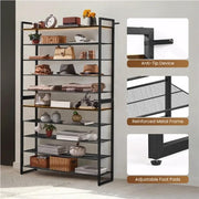 Yaheetech 10-Tier Iron Shoe Rack Organizer 10-Tier Iron Shoe Rack Organizer