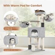 Multilevel Heavy-Duty Cat Tree with Thick Scratching Posts – view 5