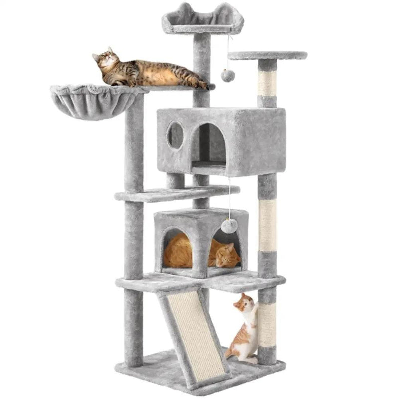 Yaheetech 146cm Height Cat Tree Condo Kitten Tree Tower 146cm Height Cat Tree Condo Kitten Tree Tower