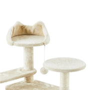 Cat Tree Condo Kitten Tree Tower w/ 2 Condos & Dangling Ball & Round Platform & Ladder – view 5