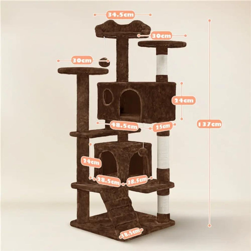 Yaheetech Multilevel Cat House Cat Tree Cat Tower Multilevel Cat House Cat Tree Cat Tower