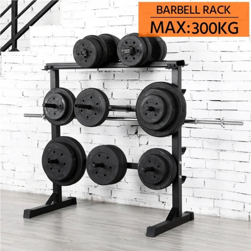 3 Tier Dumbbell Barbell Rack Weight Plate/Bar Storage Holder – view 5