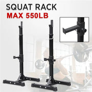 Pair of Adjustable Squat Rack Standard 45-70 Inch Solid Steel Squat Stand – view 5