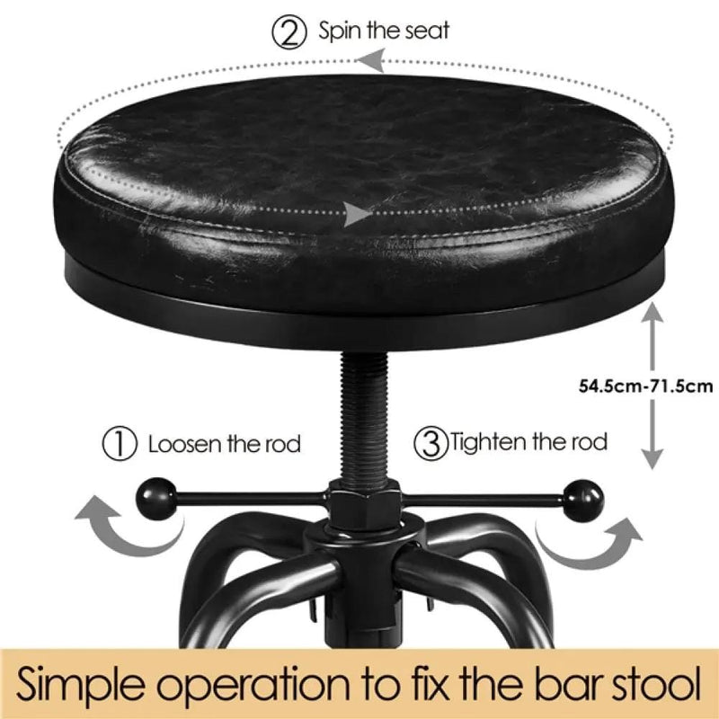 Yaheetech Vintage Industrial Bar Stool Rustic Swivel Bar Stool Vintage Industrial Bar Stool Rustic Swivel Bar Stool
