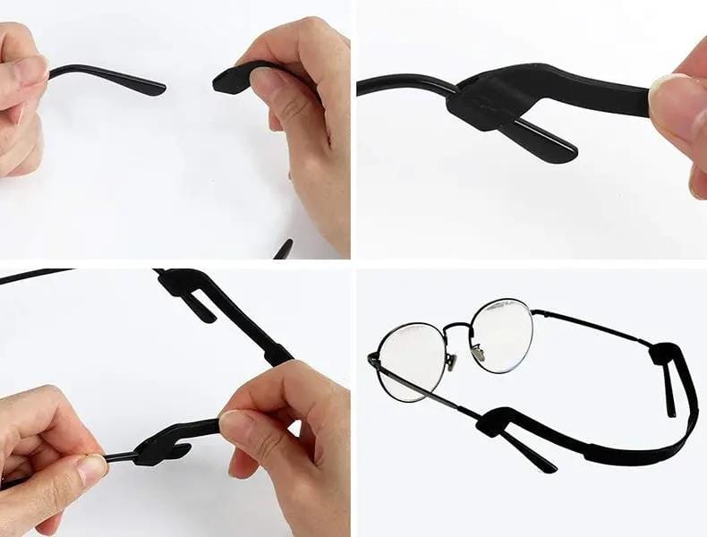 3 PCS Eyeglasses Silicon Antislip Holder Cover Ear Hook Retainer - BLUE – view 3