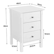 Yaheetech End Table Side Table Nightstand with 3 drawers End Table Side Table Nightstand with 3 drawers