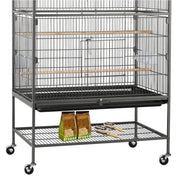 Yaheetech 52″ H Large Parrot Cage Rolling Metal Bird Cage 52″ H Large Parrot Cage Rolling Metal Bird Cage
