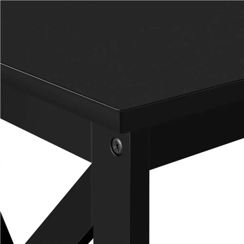 Yaheetech 3-Tier Wooden Console Table Sofa Side Table with X-shape 3-Tier Wooden Console Table Sofa Side Table with X-shape