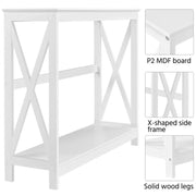 2-Tier X-Design Console Table Industrial Side Console Table End Table – view 6