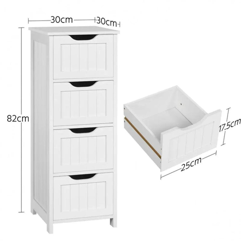 Yaheetech Bathroom Floor Cabinet Wooden Side Storage Organizer Bathroom Floor Cabinet Wooden Side Storage Organizer