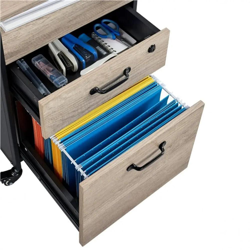 Yaheetech Mobile Office File Cabinet Mobile Office File Cabinet