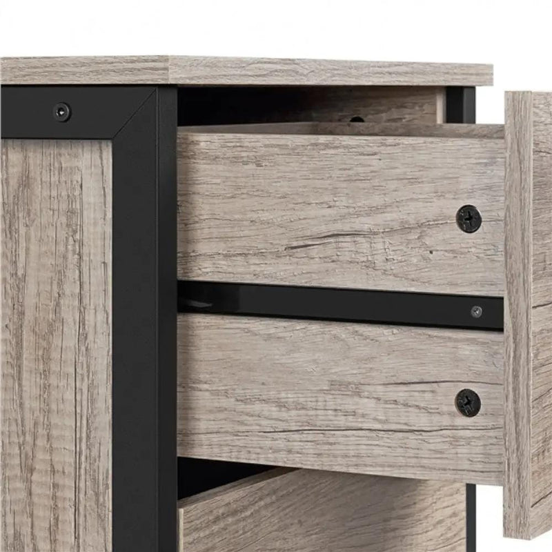 Yaheetech Metal-Framed Side Table with 2 Drawers Metal-Framed Side Table with 2 Drawers