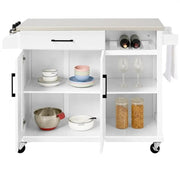 Kitchen Trolley Kitchen Island Cart with Stainless Steel Top & Storage – view 6
