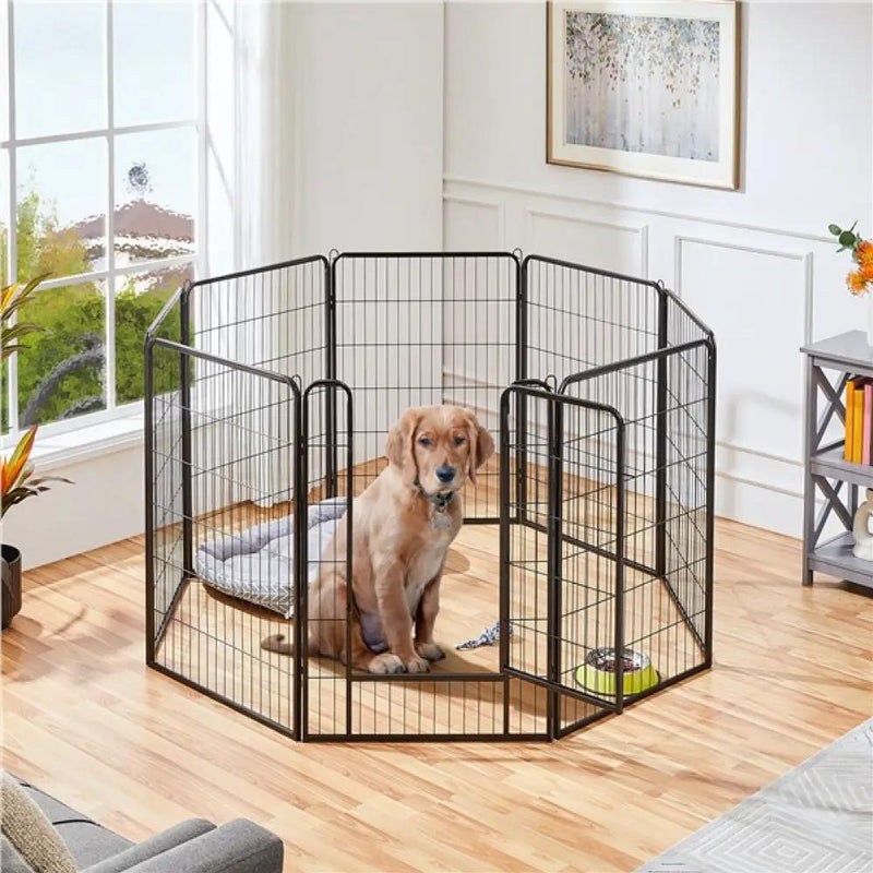 Yaheetech 8 Panels Dog Playpen 100cm Tall Dog Pen Dog Fence 8 Panels Dog Playpen 100cm Tall Dog Pen Dog Fence