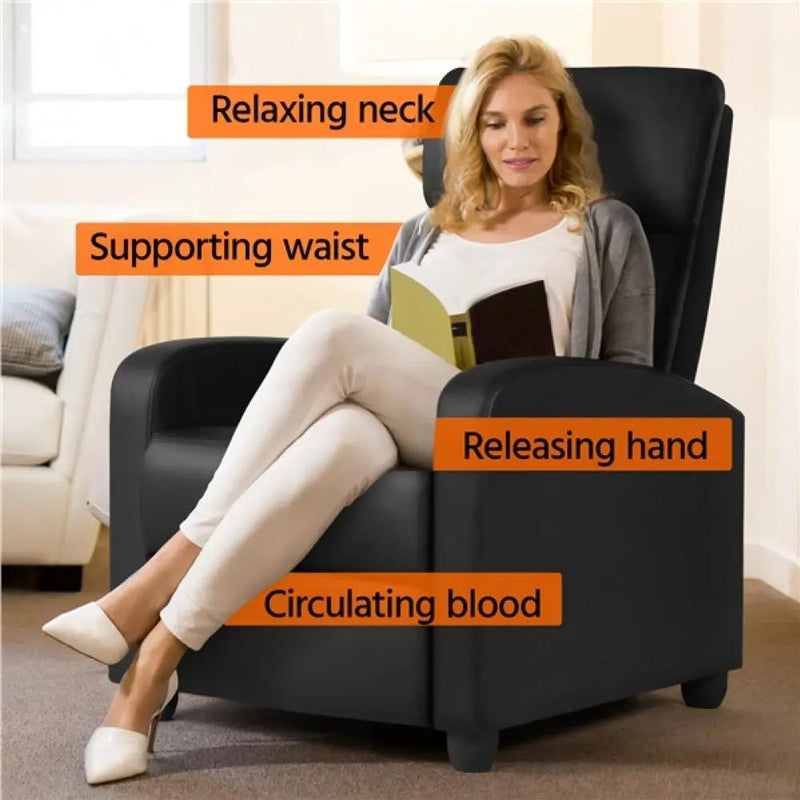 Yaheetech 1 pair PU Leather Recliner Chairs 1 pair PU Leather Recliner Chairs