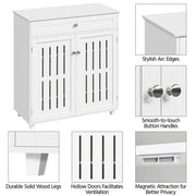 4 Tier Shoe Storage Cabinet 1 Drawer Closed Adjustable Shoes Rack – view 6