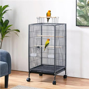Yaheetech 40-Inch H Wrought Iron Bird Cage with Rolling Stand 40-Inch H Wrought Iron Bird Cage with Rolling Stand