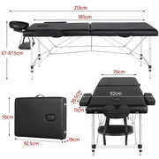 Yaheetech Portable 2 Fold Aluminum Massage Bed Portable 2 Fold Aluminum Massage Bed