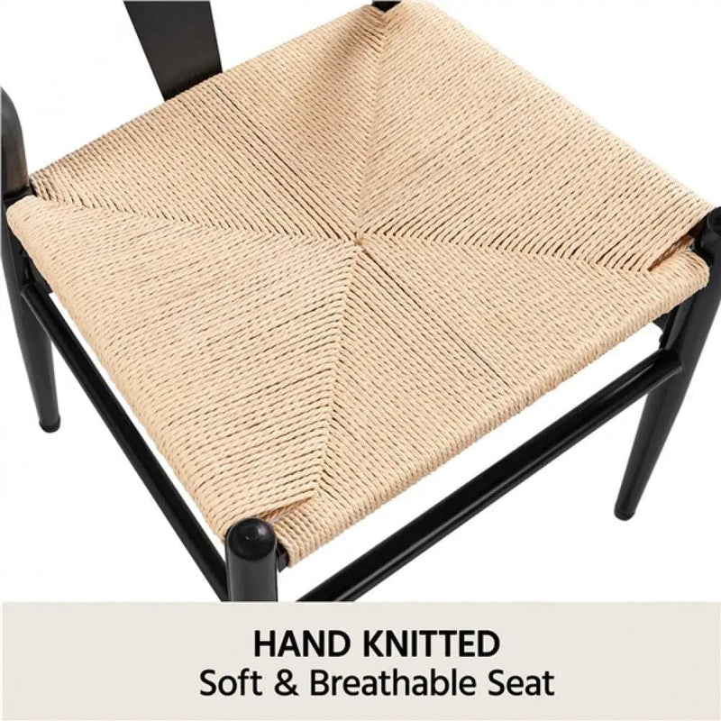 Yaheetech 4PCS Weave Arm Chairs 4PCS Weave Arm Chairs