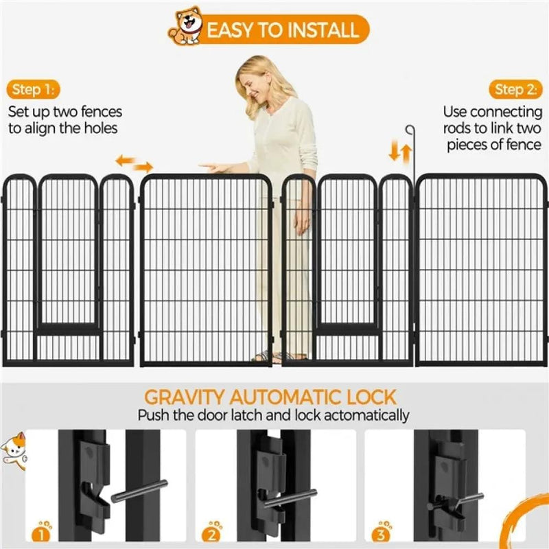 Yaheetech 32x Panel Heavy Duty Dog Playpen Dog Pen 32x Panel Heavy Duty Dog Playpen Dog Pen