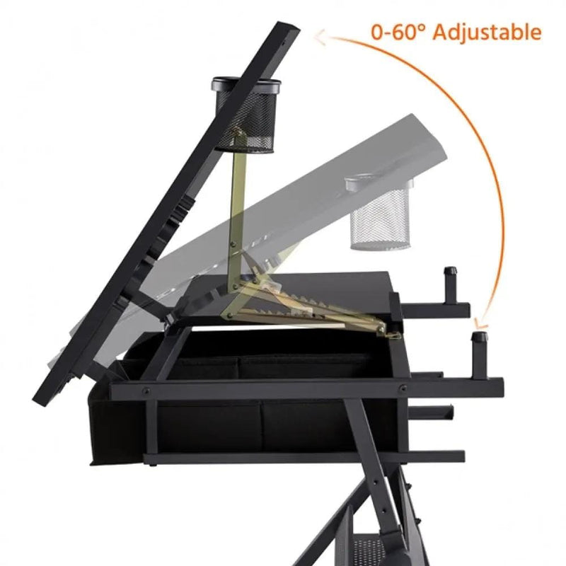 Drafting Table/Stool Set with Adjustable Table Angles & Heights All-in-One – view 6