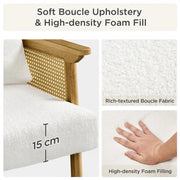 Yaheetech 1 Pair Boucle Upholstered Accent Chair Lounge Chair 1 Pair Boucle Upholstered Accent Chair Lounge Chair
