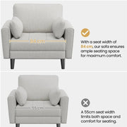 Tufted Oversized Armchair Comfy Fabric Accent Chair Single Sofa – view 7