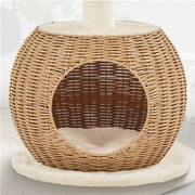 Yaheetech Rattan Cat House Cat Tower Rattan Cat House Cat Tower