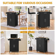 Yaheetech Kitchen Island with Wheels Kitchen Island with Wheels