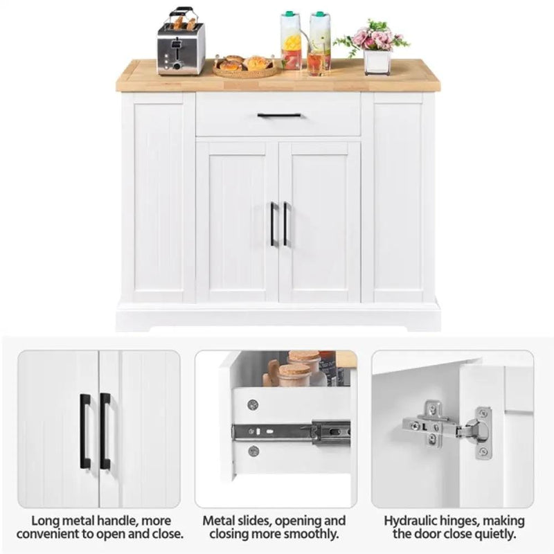 Yaheetech Rolling Kitchen Island Trolley Modern Storage Cabinet Rolling Kitchen Island Trolley Modern Storage Cabinet