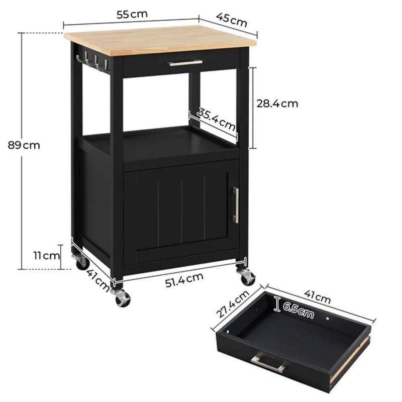 Yaheetech Rolling Kitchen Cart Kitchen Trolley  for Dining Room Rolling Kitchen Cart Kitchen Trolley  for Dining Room