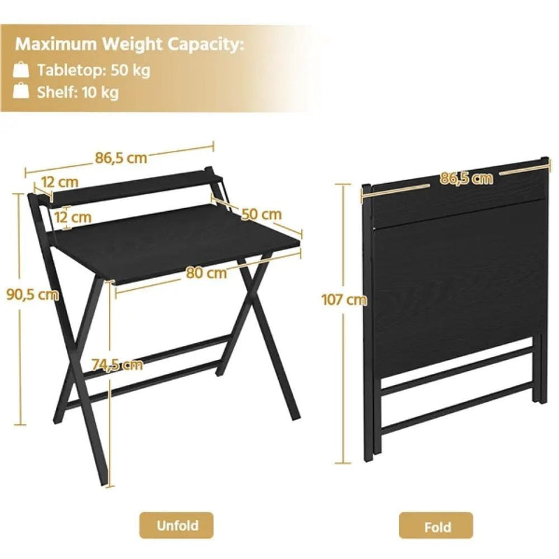 Yaheetech 2-Tier Foldable Computer Desk w/ Monitor Shelf 2-Tier Foldable Computer Desk w/ Monitor Shelf