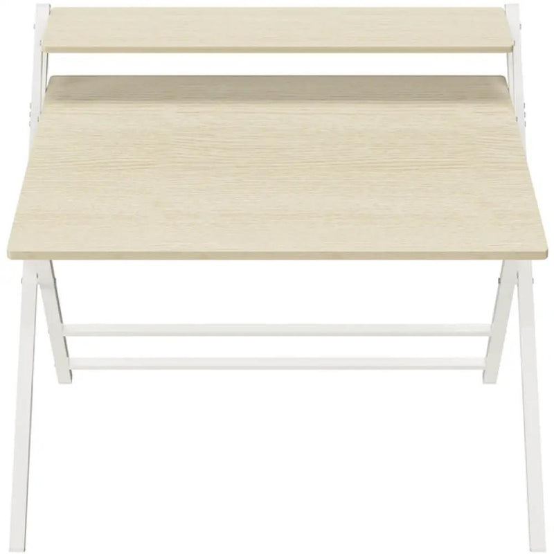 Yaheetech 2-Tier Foldable Computer Desk w/ Monitor Shelf 2-Tier Foldable Computer Desk w/ Monitor Shelf