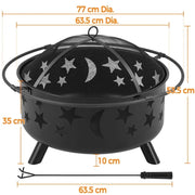 Yaheetech Round Fire Pit Round Fire Pit