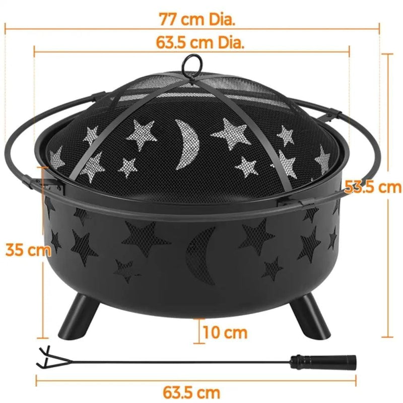 Yaheetech Round Fire Pit Round Fire Pit