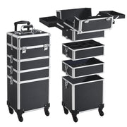 5-In-1 Professional Aluminum Rolling Cosmetic Makeup Train Cases Trolley – view 6
