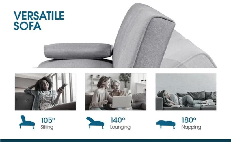 Yaheetech Fabric Upholstered Convertible Futon Sofa Bed Fabric Upholstered Convertible Futon Sofa Bed