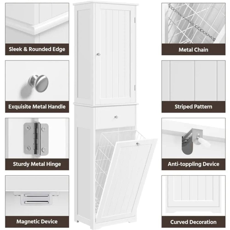Yaheetech Laundry Hamper with Shelves Laundry Hamper with Shelves