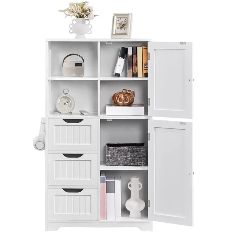 Yaheetech Freestanding Floor Cabinet Bathroom Storage Freestanding Floor Cabinet Bathroom Storage