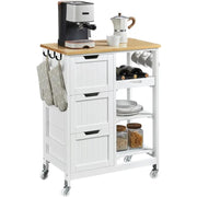 Yaheetech Kitchen Island with Wheels Kitchen Storage Serving Cart Kitchen Island with Wheels Kitchen Storage Serving Cart