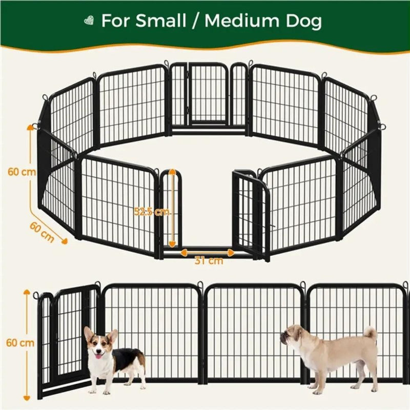 Yaheetech 12 Panels Dog Playpen Metal Pet Pen 12 Panels Dog Playpen Metal Pet Pen