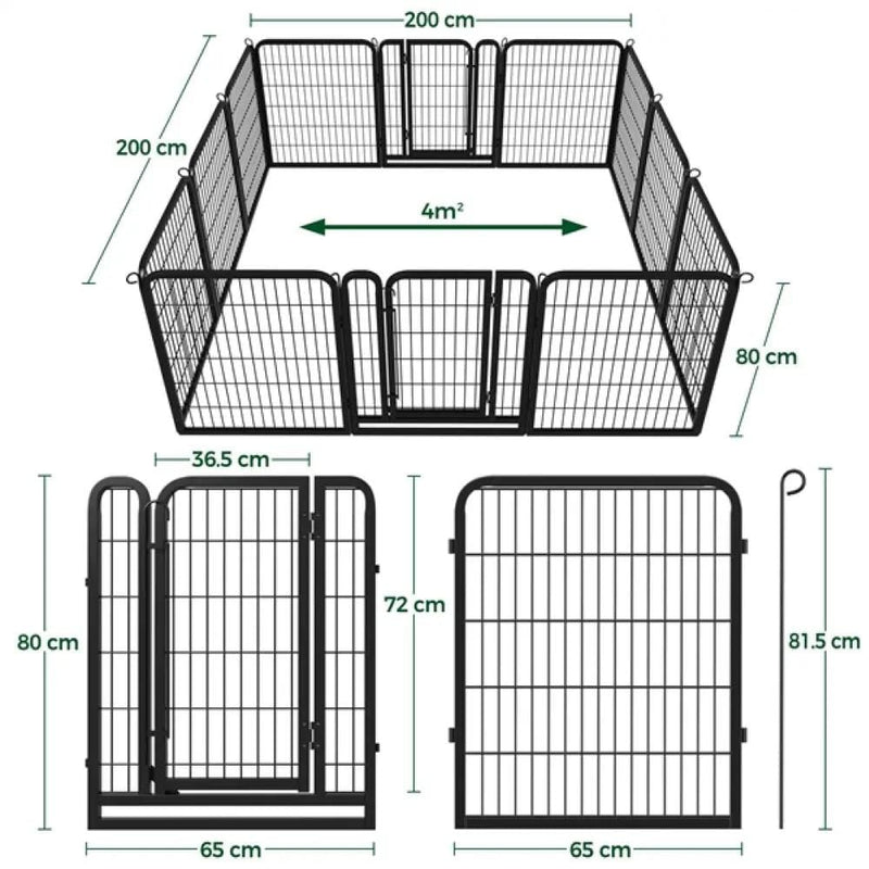 Yaheetech 12 Panels Dog Playpen Pet Pen 12 Panels Dog Playpen Pet Pen
