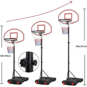 Yaheetech 1.9-2.5M Height-Adjustable Basketball Hoop System 1.9-2.5M Height-Adjustable Basketball Hoop System