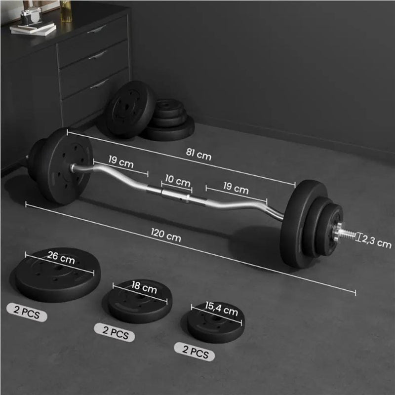 Yaheetech 20 KG Barbell Weight Set 20 KG Barbell Weight Set