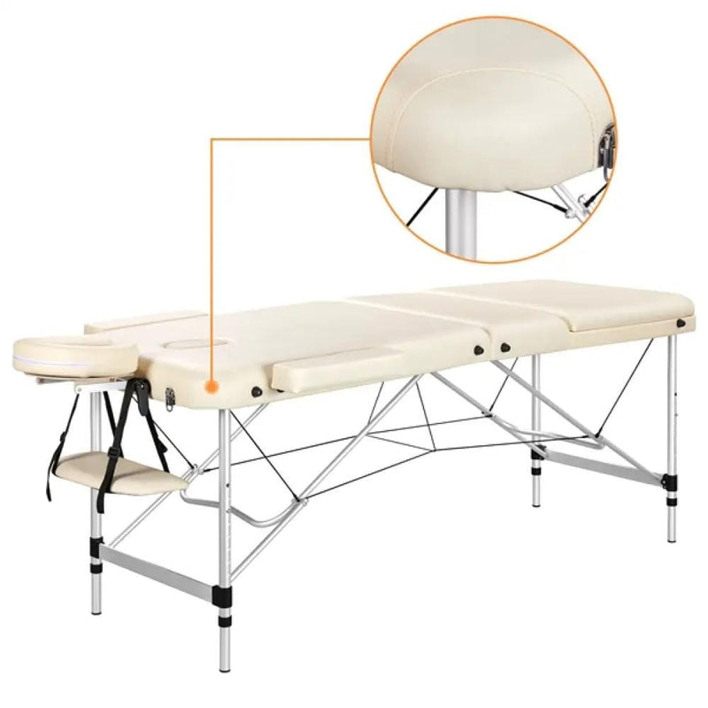 Adjustable 3 Fold Massage Bed Aluminum Alloy Massage Couch – view 6