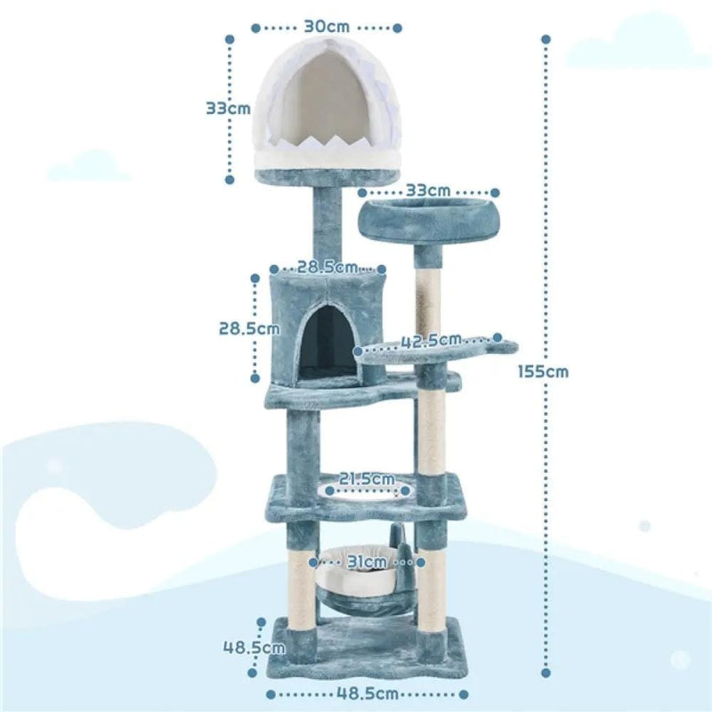 Yaheetech Multi-Level Ocean-themed Cat Tree Cat Tower Multi-Level Ocean-themed Cat Tree Cat Tower