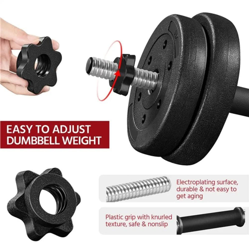 Yaheetech 15kg/33lb Adjustable Dumbbell Weight Set 15kg/33lb Adjustable Dumbbell Weight Set