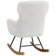Yaheetech Boucle Upholstered Armchair Rocking Chair Boucle Upholstered Armchair Rocking Chair