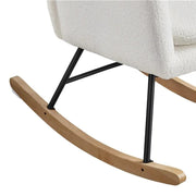 Yaheetech Boucle Upholstered Armchair Rocking Chair Boucle Upholstered Armchair Rocking Chair