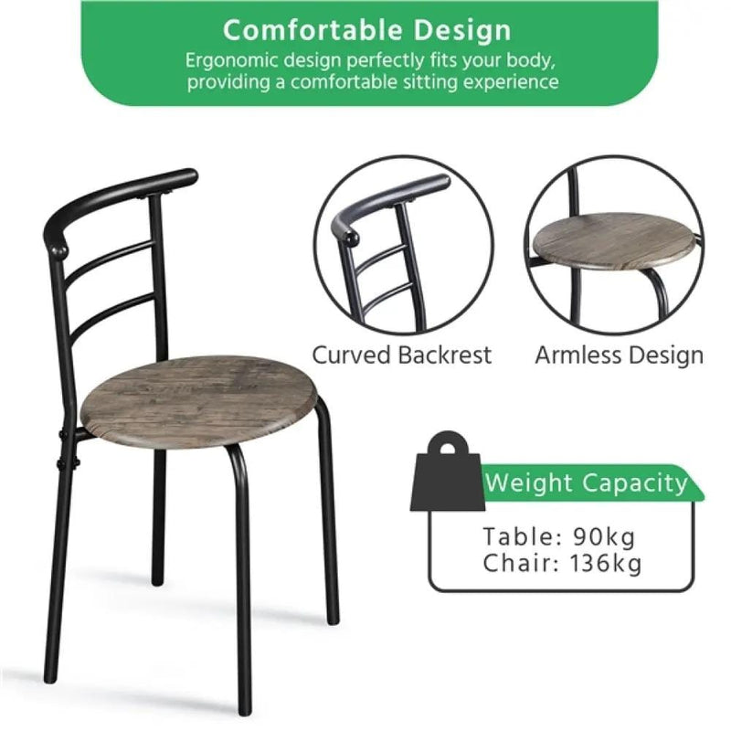 Yaheetech 3 Piece Dining Set Dining Table Dining Chair Set 3 Piece Dining Set Dining Table Dining Chair Set
